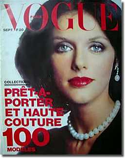 Anny Duperey on the cover of Paris Vogue September 1973